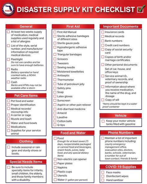 Disaster Supply Checklist | Dania Beach, Florida