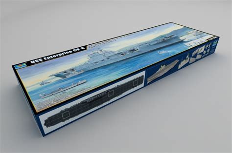 Plastic Model New 1/1000 Scale USS Enterprise CV-6 Aircraft Carrier Metal Boats, Ships Models & Kits