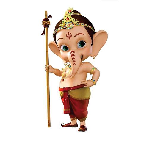 Artway India Animated 3D Cartoon Network Ganesha Wall Sticker for Kids ...