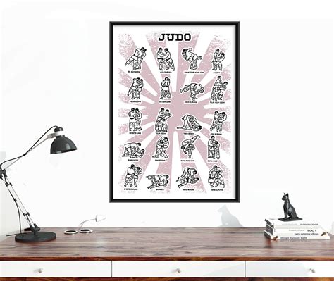 Judo Techniques Poster Judoka Gift Judo Dojo Decor | Etsy