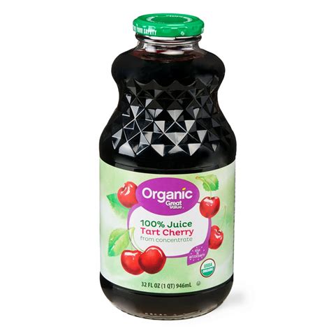 Great Value Organic 100% Tart Cherry Juice, 32 fl oz - Walmart.com - Walmart.com