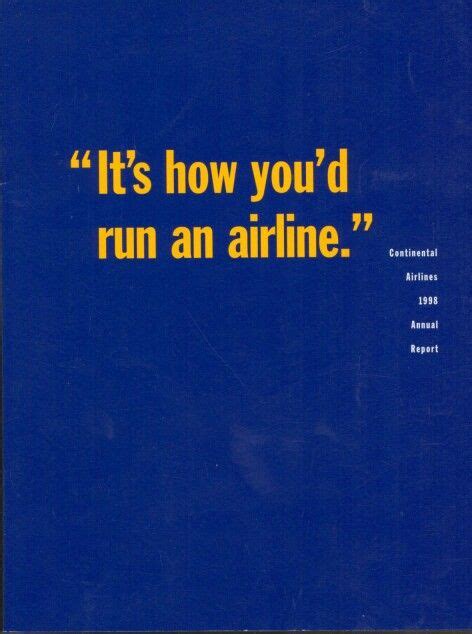 Continental Airlines 1998 Annual Report