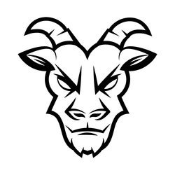 Goat head line icon outline sign linear pictogram Vector Image