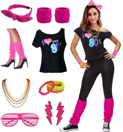 Accesorios para disfraz de mujer I Love the 80's Disco 80s - Etsy México