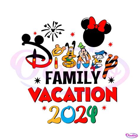 Disney Family Vacation 2024 Disneyland Squad PNG