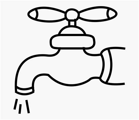 Tap Sink Vector Image - Tap Water Clipart Black And White , Free ...