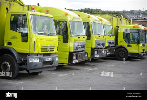 Brighton and Hove City Council dustcarts parked in the City Clean ...