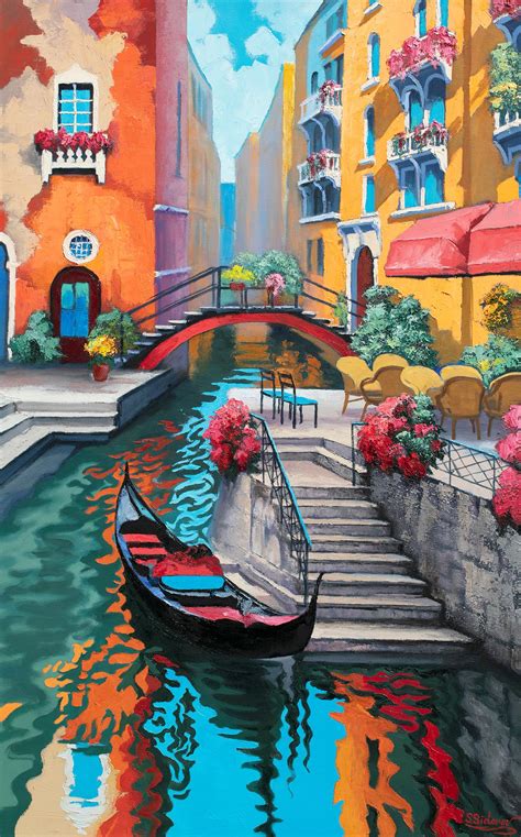 Stanislav Sidorov - Quiet Day. Canal in Venice., Oil Painting For Sale ...