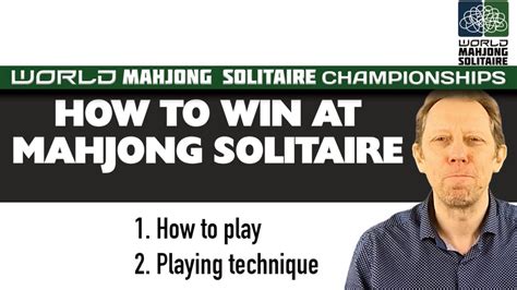 How to play - and win - Mahjong Solitaire games - YouTube