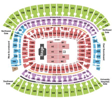 Billy Joel & Rod Stewart Cleveland Tickets - Section 327 Row 11 - 9/13 ...