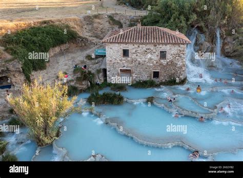 Terme di Saturnia, Cascate del Molino, waterfall, thermal spring, sulfurous thermal water ...