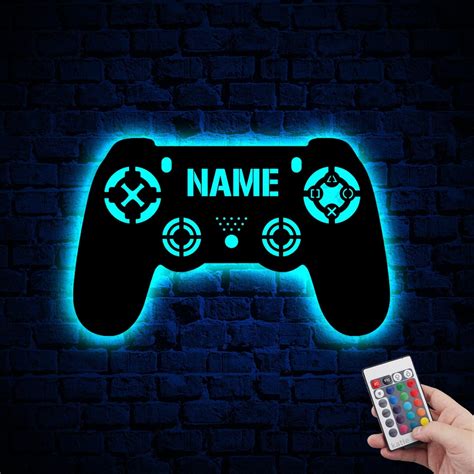 Personalized Gamertag Neon Led Sign, Custom Gaming Room Wall Decor, Custom Game Console Led ...