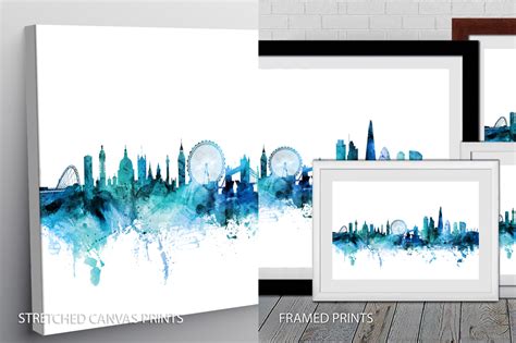 Buy London Skyline Blue Triptych Artwork | Great Gift Ideas Brisbane AU