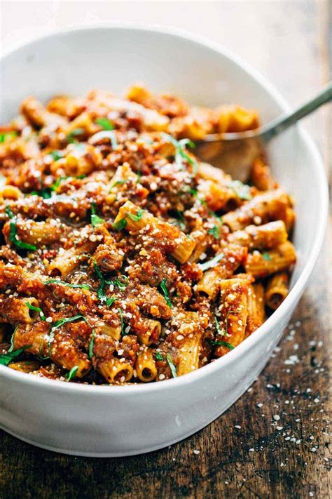 Spicy Sausage Rigatoni Recipe - Pinch of Yum