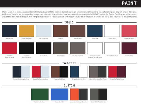 Custom Motorcycle Paint Color Chart - Motorcycle for Life