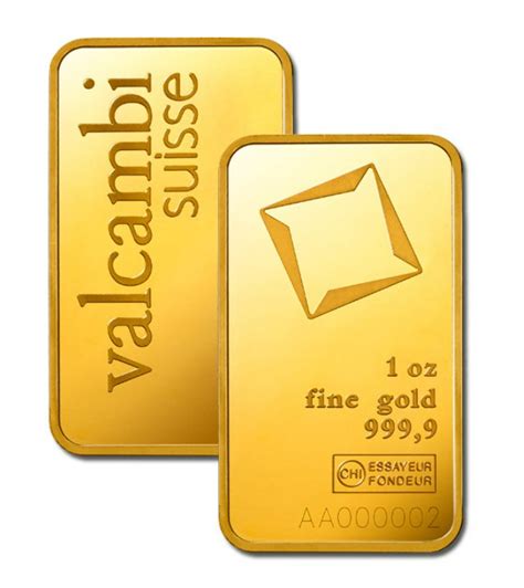 1 oz Gold Bar - Valcambi in Assay Card - Pieces of Eight