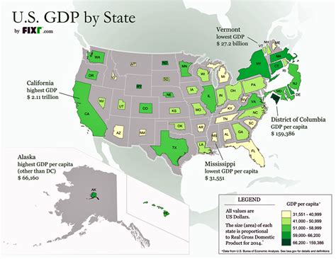 Map resizes each state proportionally to real GDP - Business Insider