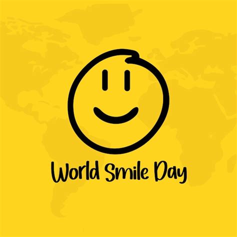 Premium Vector | World smile day vector illustration happy world smile day vector