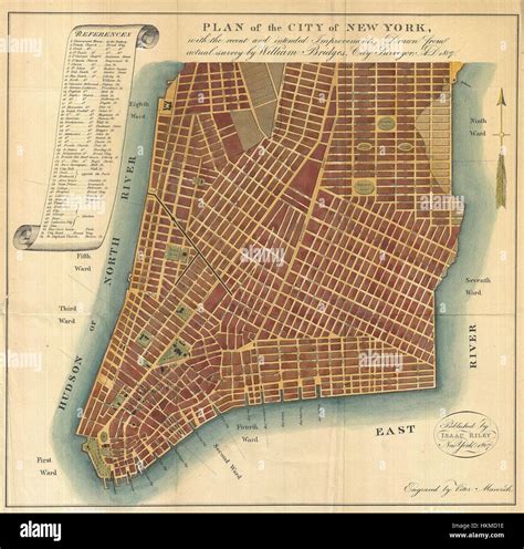 1807 Bridges Map of New York City (1871 reissue) - Geographicus ...