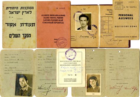 A collection of rare personal cards of Holocaust survivor Jews, issued after the war - DYNASTY ...