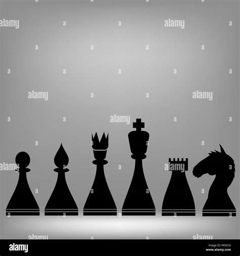 Chess Pieces Silhouettes Stock Photo - Alamy