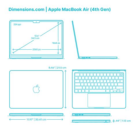 Apple MacBook Pro - 14” (5th Gen) Dimensions & Drawings | Dimensions.com