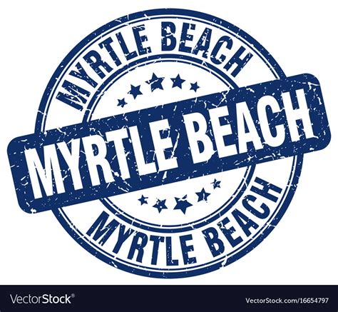 Myrtle beach stamp Royalty Free Vector Image - VectorStock