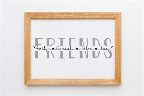 Personalised friends print friends name print birthday gift | Etsy