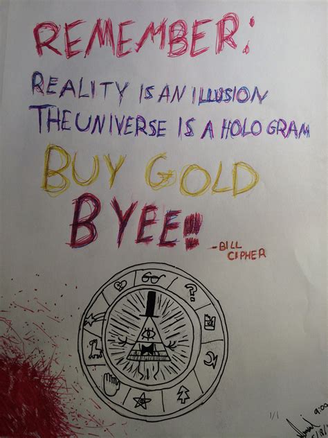 Bill Cipher Quotes and Cipher Wheel Art