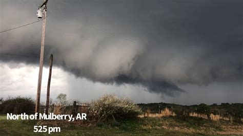 INSANE WALL CLOUD on tornado warned supercell in western Arkansas ...