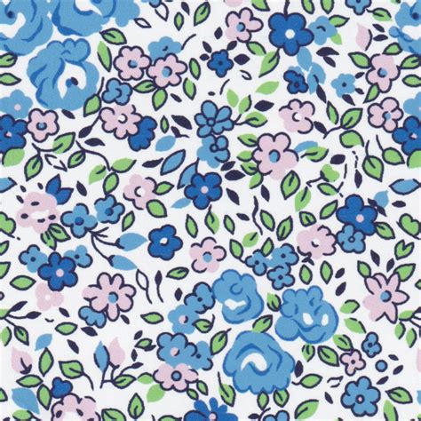 Blue and Pink Floral Fabric | Floral Fabric Wholesale