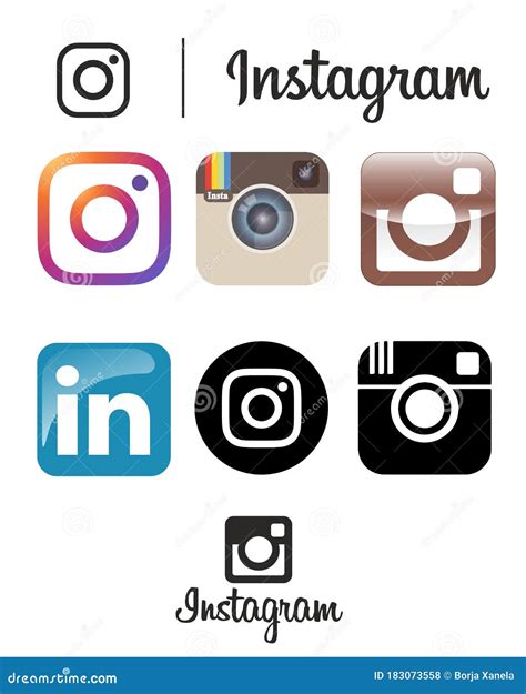 Instagram Logo Icons. Vector Illustration | CartoonDealer.com #183073558