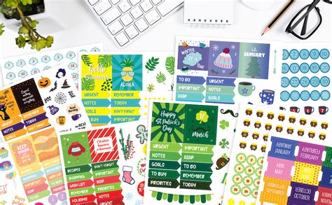 Amazon.com: [Expanded] Aesthetic Planner Stickers - Seasonal, Productivity & Decorative Stickers ...