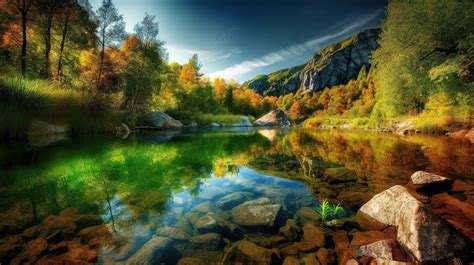 Wallpaper Hd Nature Forest Lake Lake In Autumn Background, Pictures Of ...