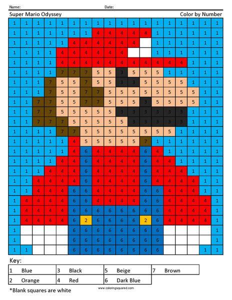 8 Bit Mario Coloring Pages