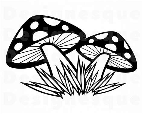 Mushroom 5 SVG Mushroom Clipart Mushroom Files for Cricut | Etsy