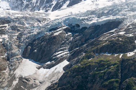 Remains of Grindelwald Glacier in Switzerland Stock Photo - Image of ...