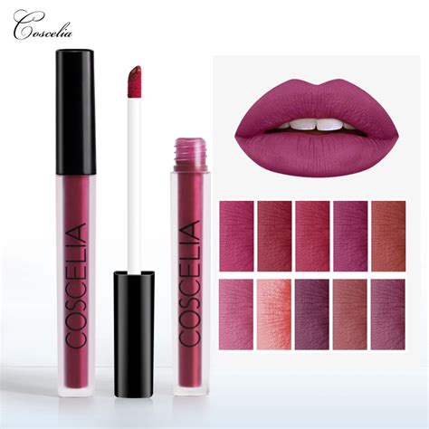 COSCELIA 15 Colors Waterproof Matte Lipstick Red Lip Long Lasting Lipstick Matte For Makeup Red ...