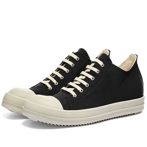 Rick Owens DRKSHDW Low Top Canvas Sneaker Black | END. (NL)