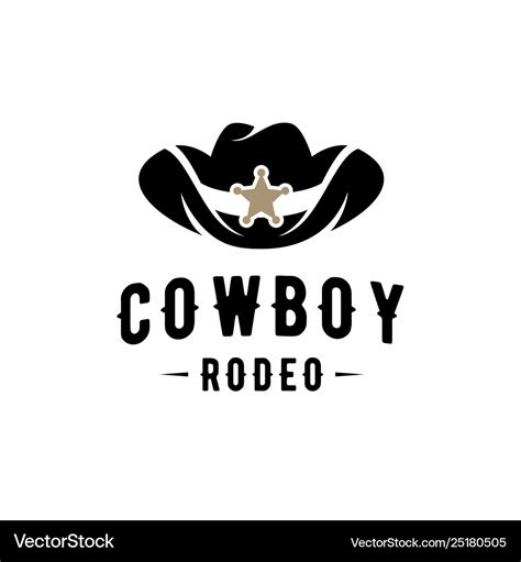 Cowboy hat logo design inspiration Royalty Free Vector Image