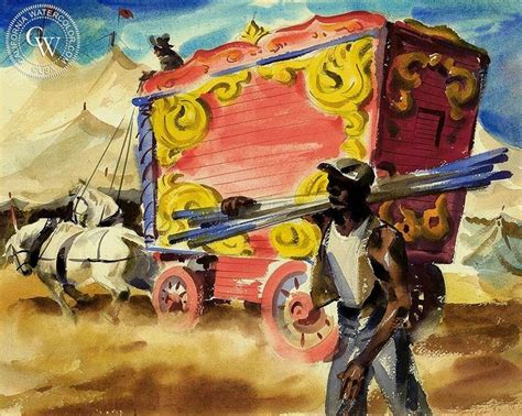 Circus Wagon | Arches watercolor paper, California art, Circus art