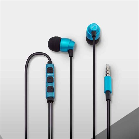 Microphone and Volume Control Earphones - Metallic Blue | Travel Blue Travel Accessories