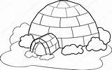 Igloo Drawing Coloring Pages sketch template