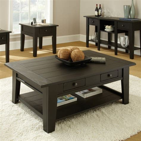 Dark Wood Square Coffee Table - Foter