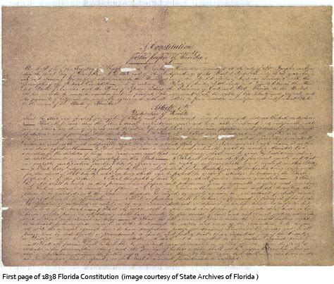 1838 Florida Constitution | Florida Historical Society