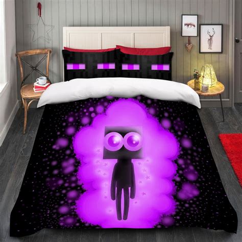 Minecraft Bed Sheets Enderman Cute Duvet Covers Twin Full Queen King ...