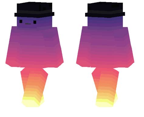 Rainbow Man with Hat | Minecraft PE Skins