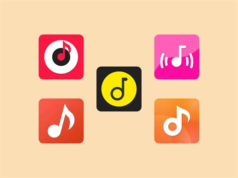 Music app icons by Marsel on Dribbble