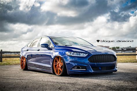 Slammed Ford Fusion on Insane Rims by Black Diamond | Ford fusion, Ford ...