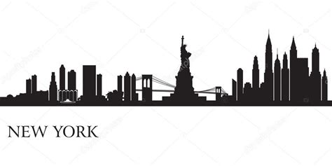 New York city skyline silhouette background — Stock Vector © ray_of ...